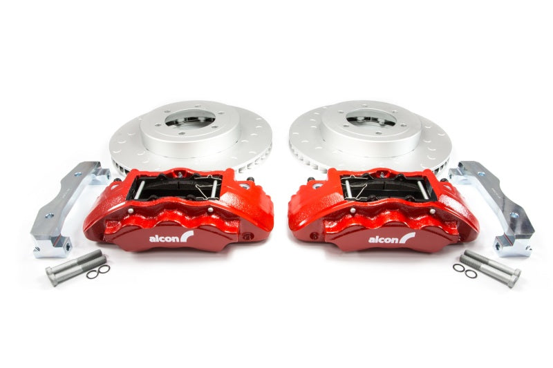 Alcon 2016+ Toyota Tacoma w/ 17in+ Wheels 352x30mm Rotors 6-Piston Red Calipers Front Brake Kit BKF1551G58
