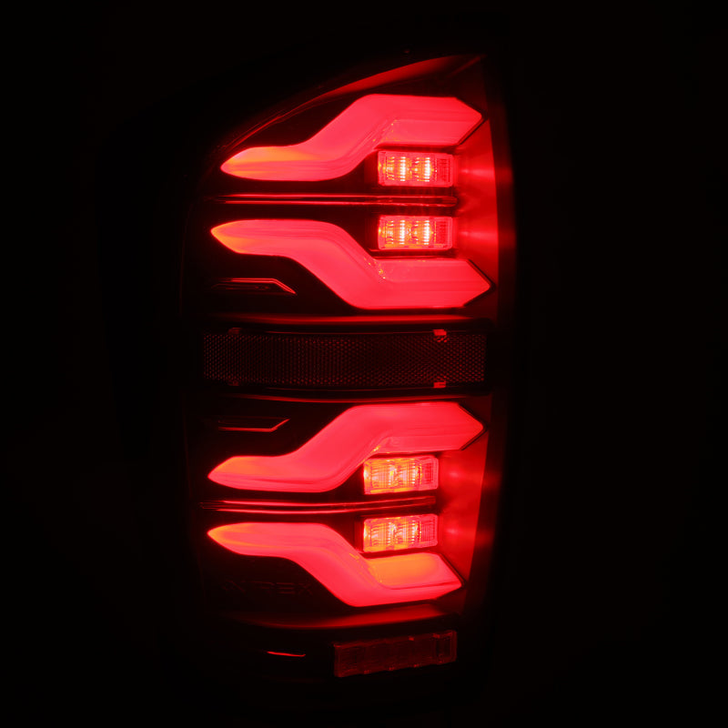 AlphaRex 16-21 Toyota TacomaLUXX LED Taillights Blk w/Activ Light/Seq Signal 680090 *Discontinued