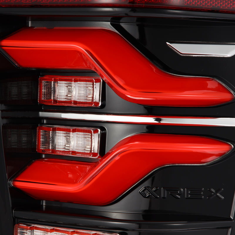 AlphaRex 16-21 Toyota Tacoma LUXX LED Taillights Blk/Red w/Activ Light/Seq Signal 680000 *Discontinued