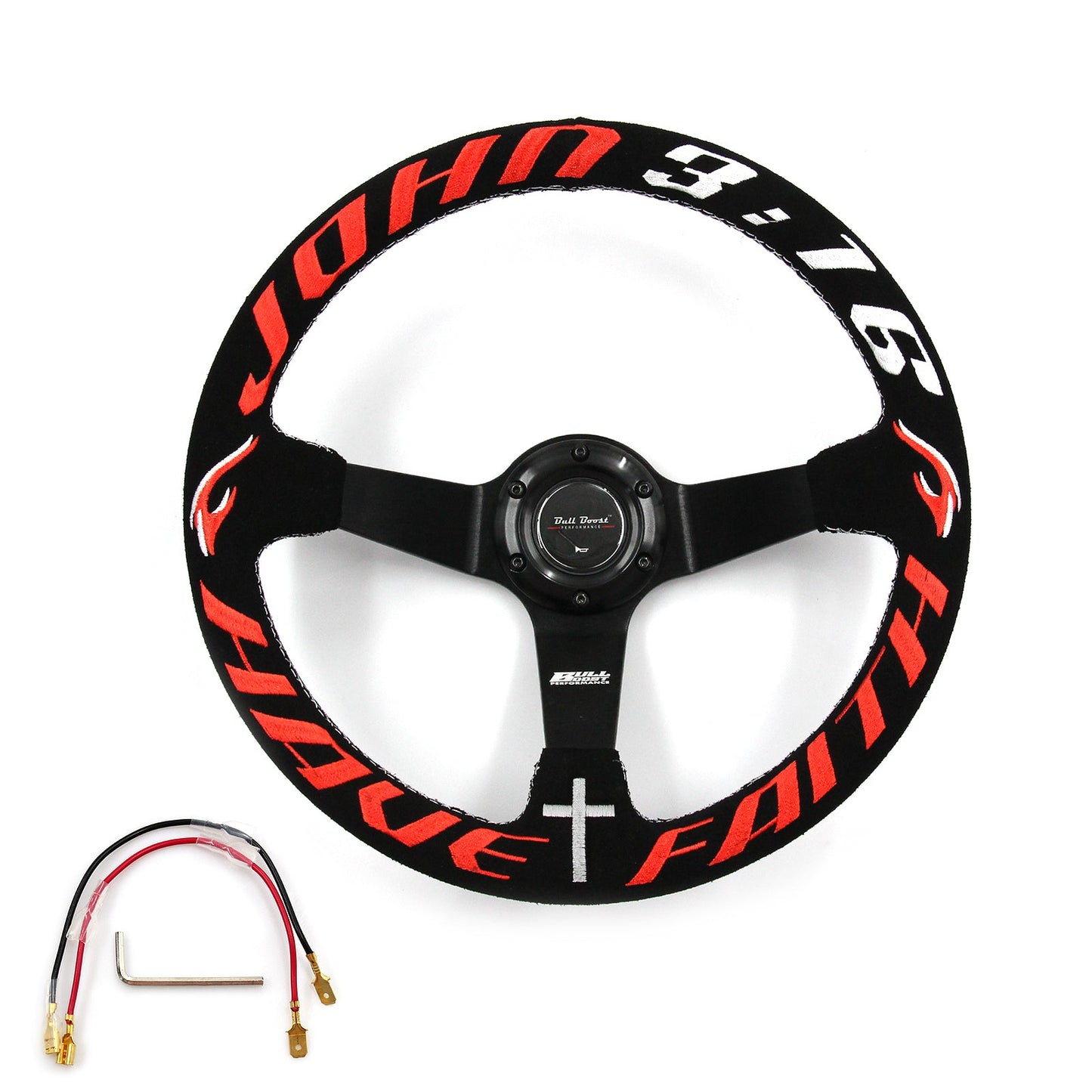 Have Faith 350mm Steering Wheel + Short Hub Adapter Kit For Acura Honda Accord Civic CR-Z