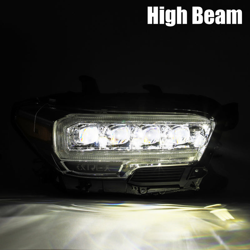 AlphaRex 16-20 Toyota Tacoma NOVA LED Projector Headlight Plank Style Alpha Black w/Activation Light 880705 *Discontinued