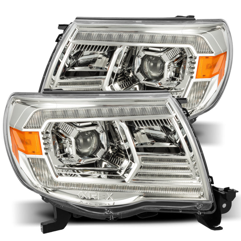 AlphaRex 05-11 Toyota Tacoma PRO-Series Projector Headlights Plank Style Design Chrome w/DRL 880737 *Discontinued