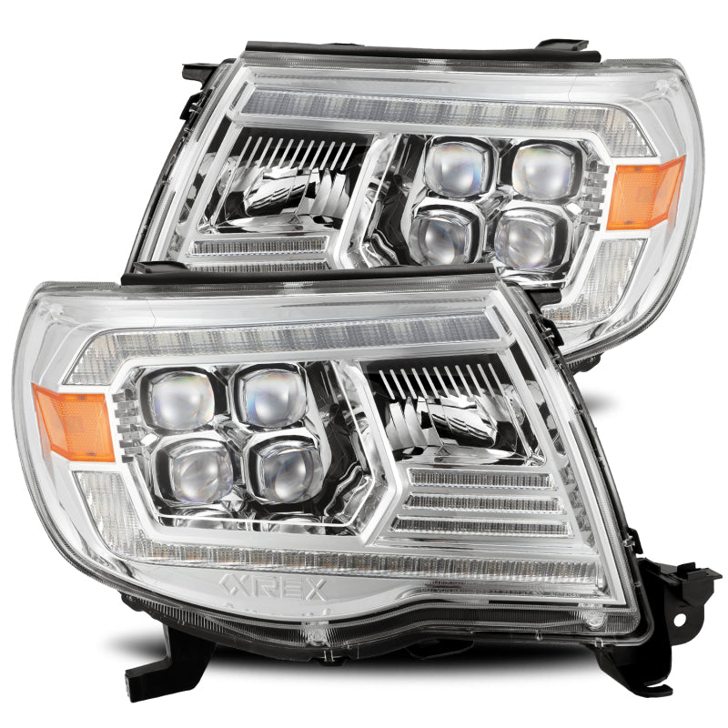 AlphaRex 05-11 Toyota Tacoma NOVA LED Projector Headlights Plank Style Chrome w/Activation Light/DRL 880743 *Discontinued