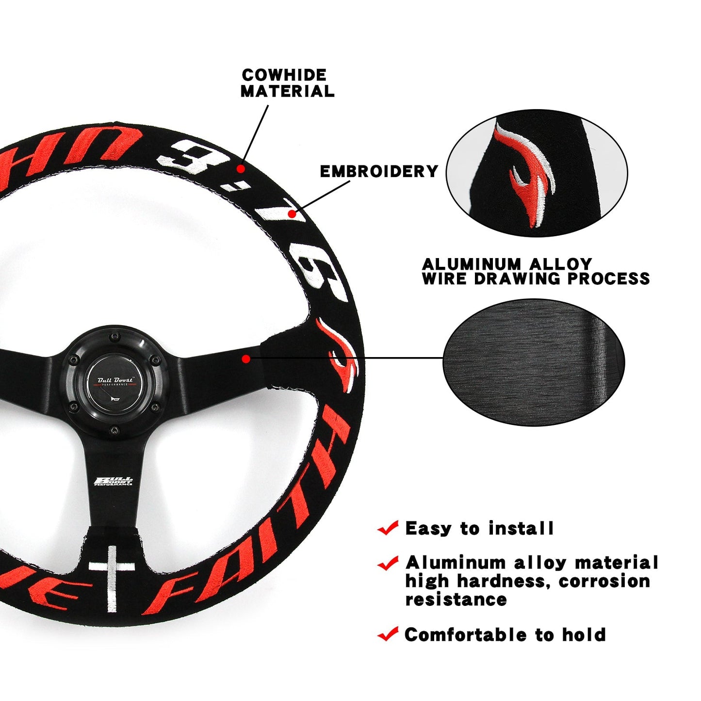 Suede Steering Wheel + Short Hub Adapter Kit For Acura Honda Accord K20 K24 K20A Prelude TL CL