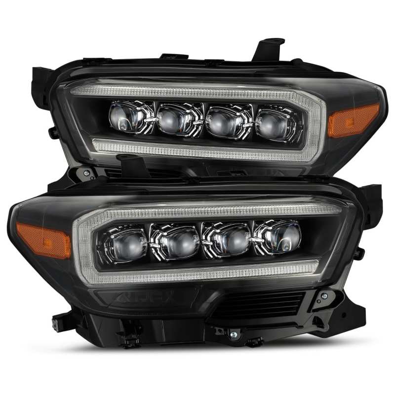 AlphaRex 16-20 Toyota Tacoma NOVA LED Projector Headlights Plank Style Black w/Activation Light 880707 *Discontinued