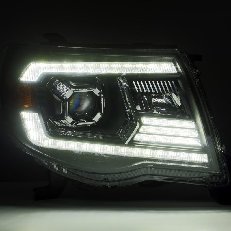 AlphaRex 05-11 Toyota Tacoma PRO-Series Projector Headlights Plank Style Design Black w/DRL 880738 *Discontinued