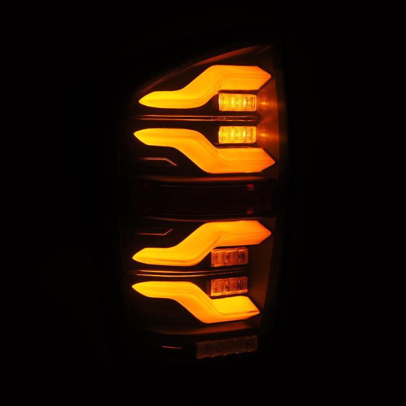 AlphaRex 16-21 Toyota TacomaLUXX LED Taillights Blk w/Activ Light/Seq Signal 680090 *Discontinued