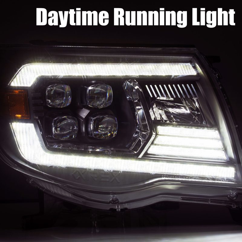 AlphaRex 05-11 Toyota Tacoma NOVA LED Projector Headlights Plank Style Black w/Activation Light/DRL 880744 *Discontinued