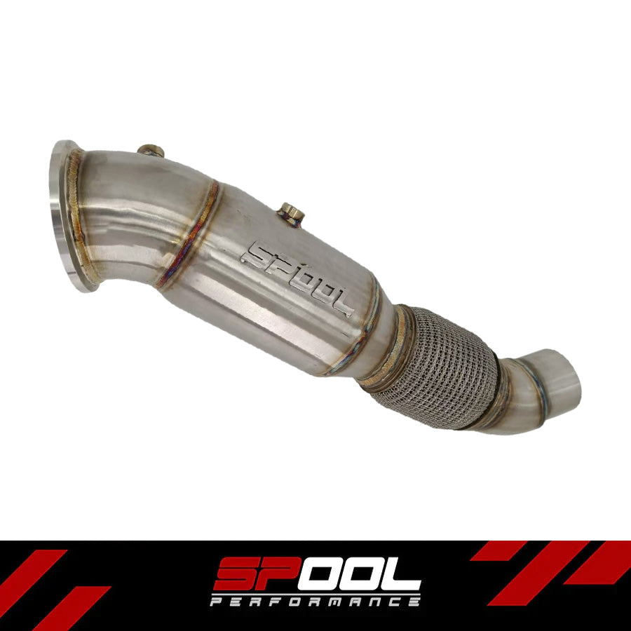 B58 5 Inch Stainless Steel 200 CELL Euro 5 Catted Downpipe Upgrade [Race Downpipes]
