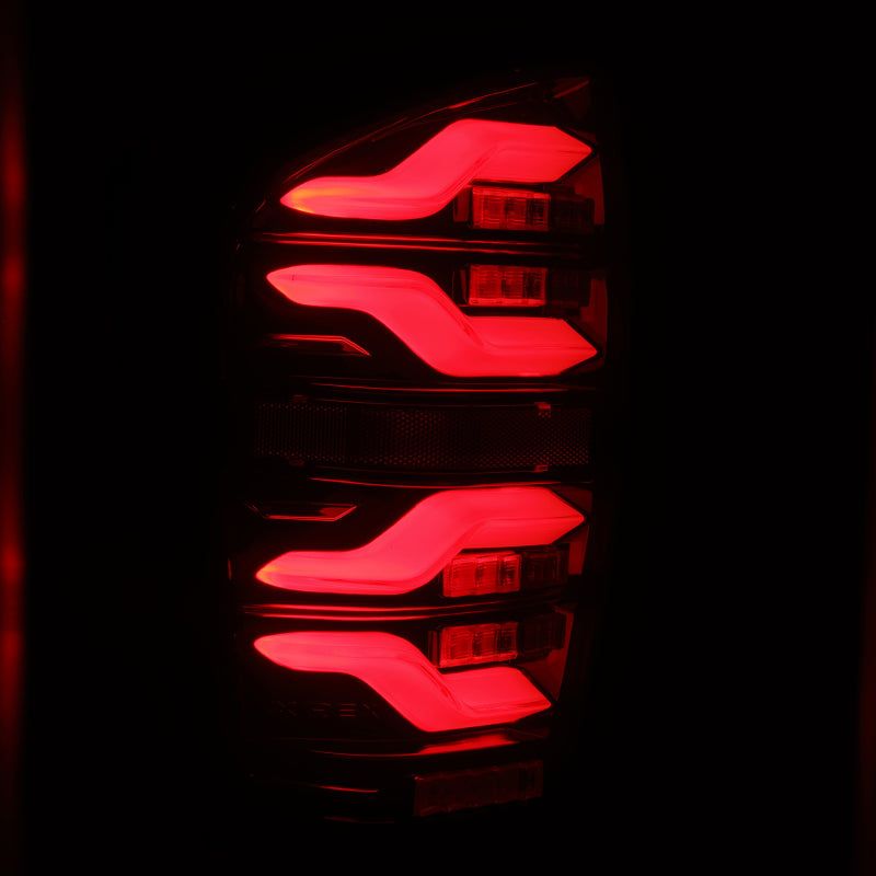 AlphaRex 16-21 Toyota Tacoma LUXX LED Taillights Blk/Red w/Activ Light/Seq Signal 680000 *Discontinued