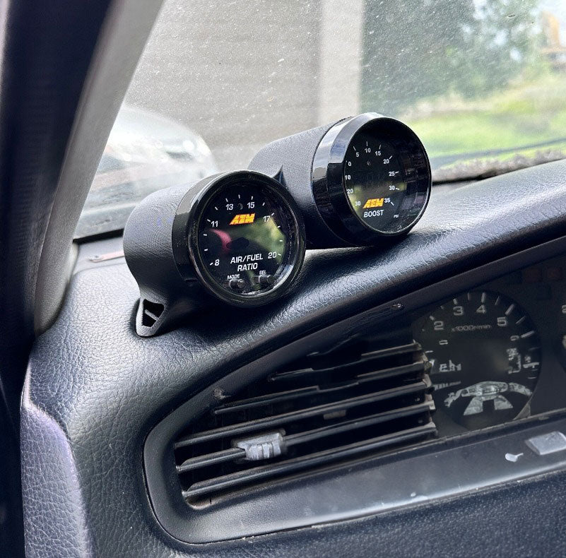 52MM Dual Gauge Pod Mount For 1992-1995 Honda Civic EG Functional Window Vent