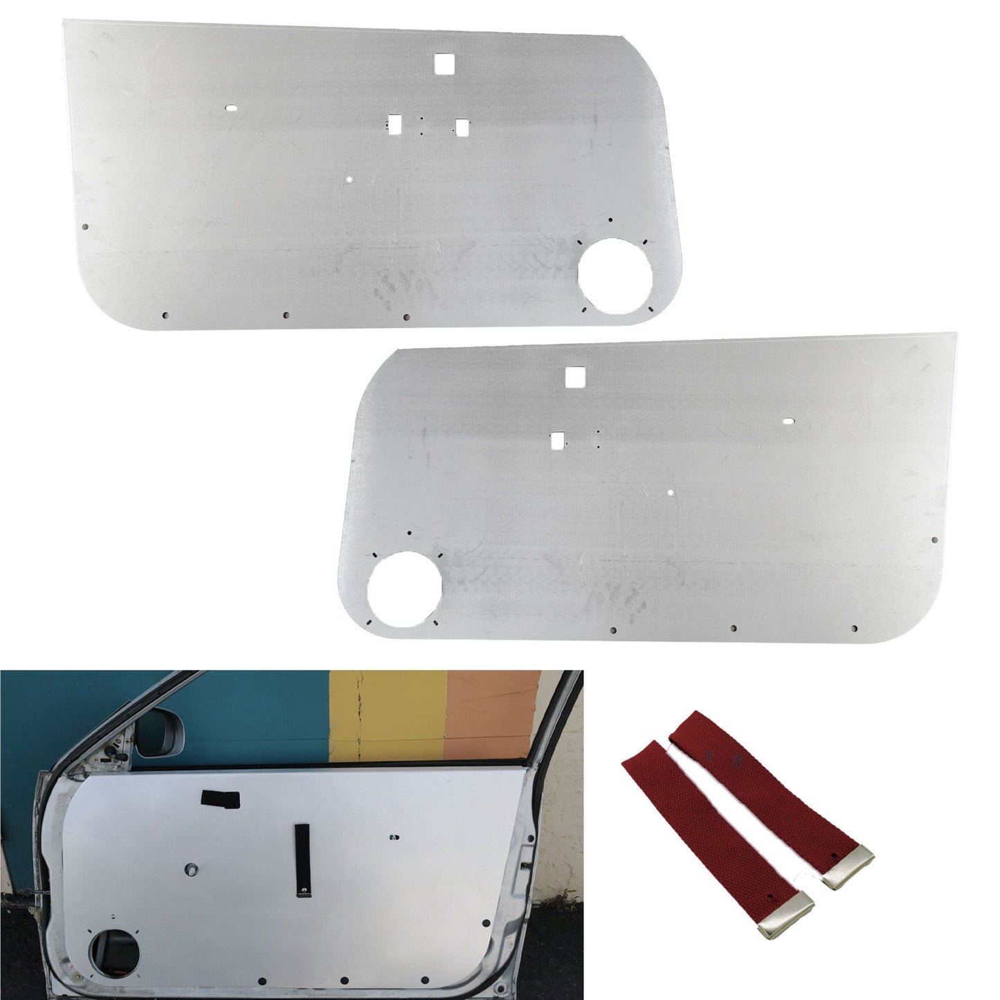 Aluminum Door Panels Fits Honda Civic 96-00 Coupe Hatch EK EJ Card Power Manual Window