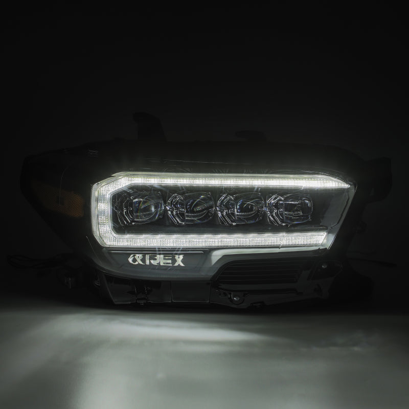 AlphaRex 16-20 Toyota Tacoma NOVA LED Projector Headlights Plank Style Black w/Activation Light 880707 *Discontinued