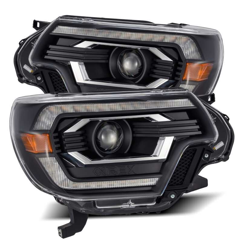 AlphaRex 12-15 Toyota Tacoma PRO-Series Projector Headlights Plank Style Black w/DRL 880749 *Discontinued