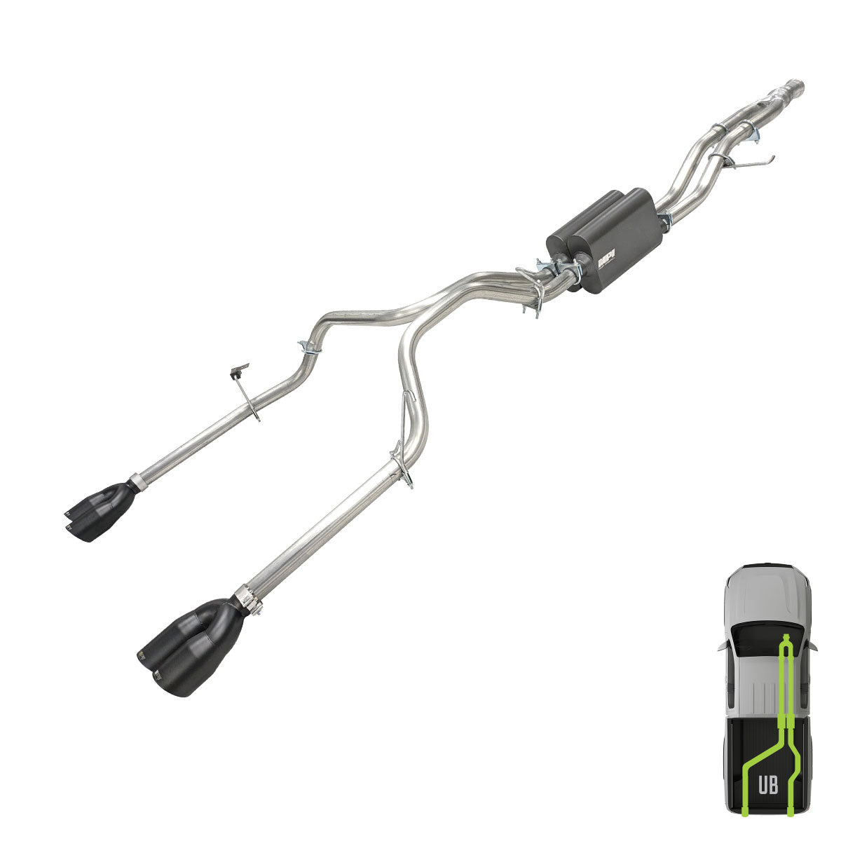 Suburban/Yukon, 2015-2020, 5.3L, Clamp/on - MPI Exhaust Cat-Back Dual Exhaust Kits