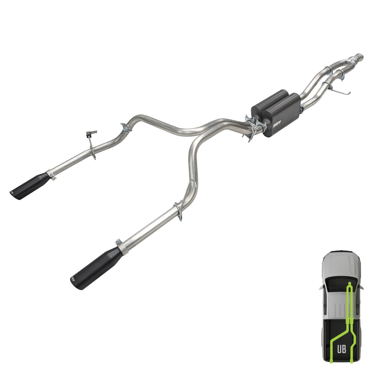 Suburban/Yukon, 2015-2020, 5.3L, Clamp/on - MPI Exhaust Cat-Back Dual Exhaust Kits