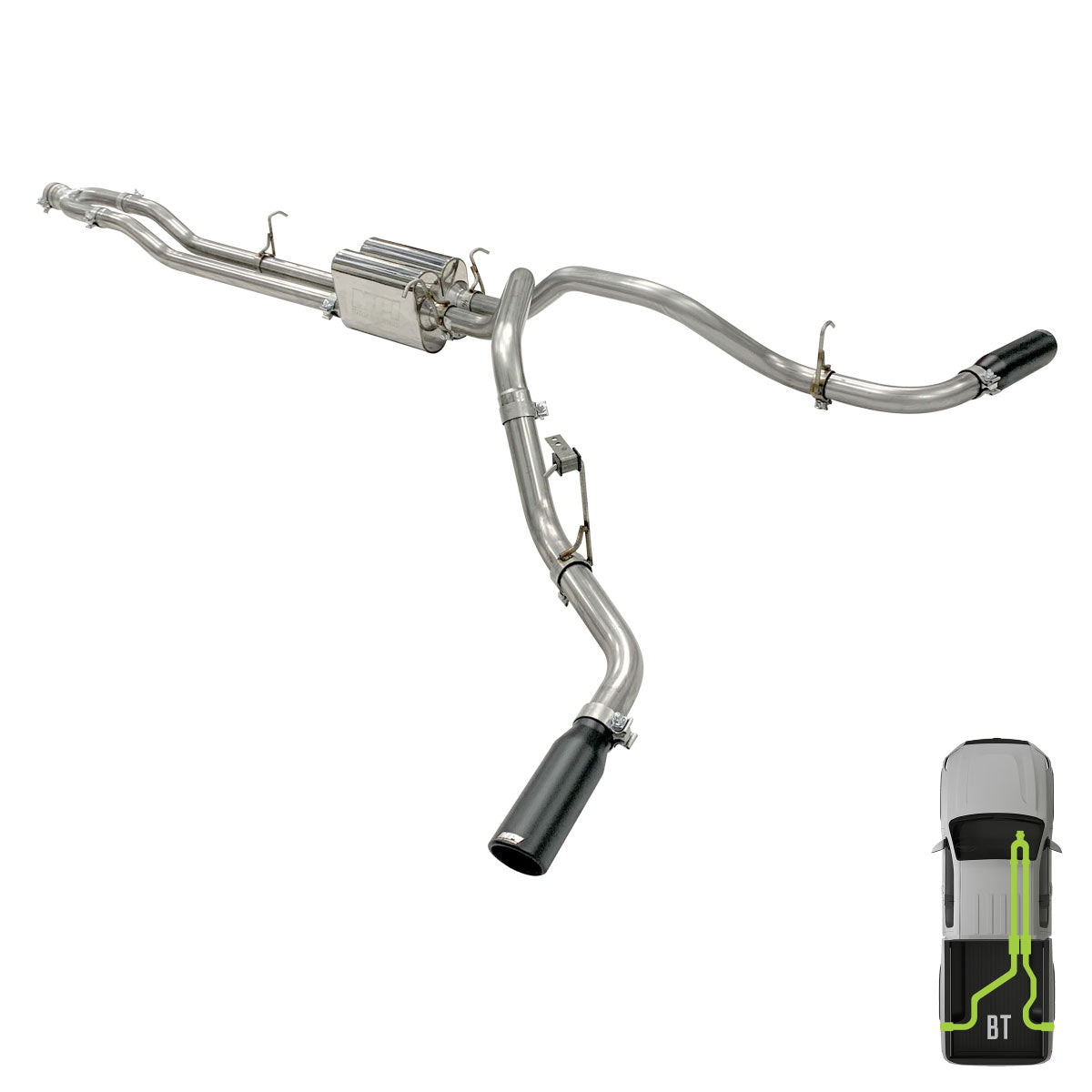 GMC/Chevy, 2019-2026, 6.6L, Clamp-on, MPI Exhaust Cat-Back Dual Exhaust Kits