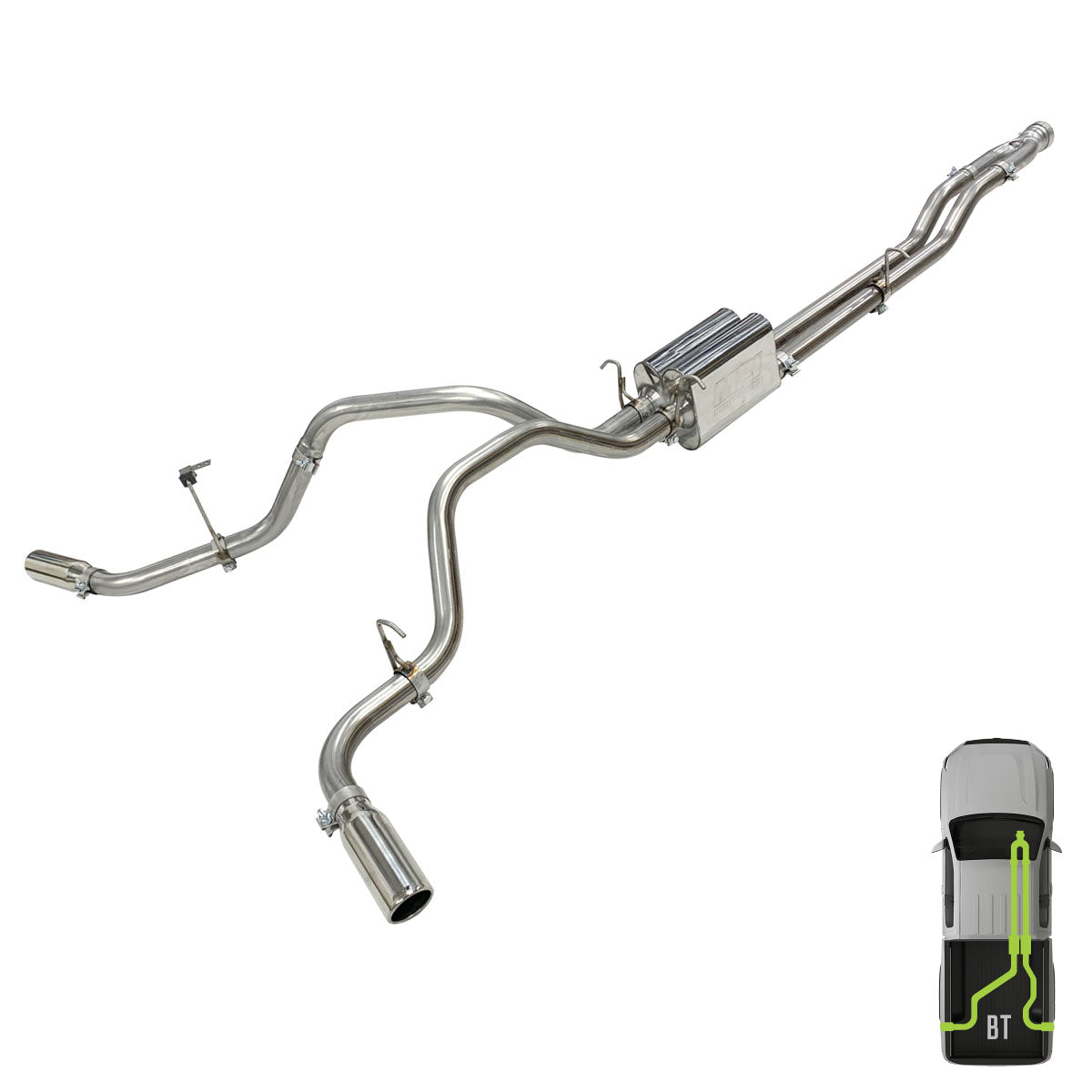 GMC/Chevy, 2019-2026, 6.6L, Stainless - MPI Exhaust Cat-Back Dual Exhaust Kits