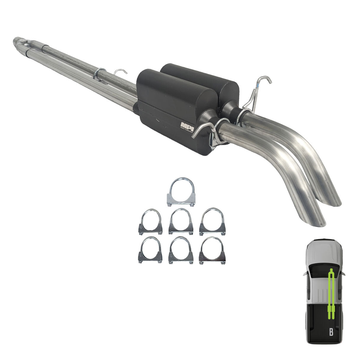 GMC/Chevy, 2019-2026, 5.3L - MPI Bullnoze Exhaust Series