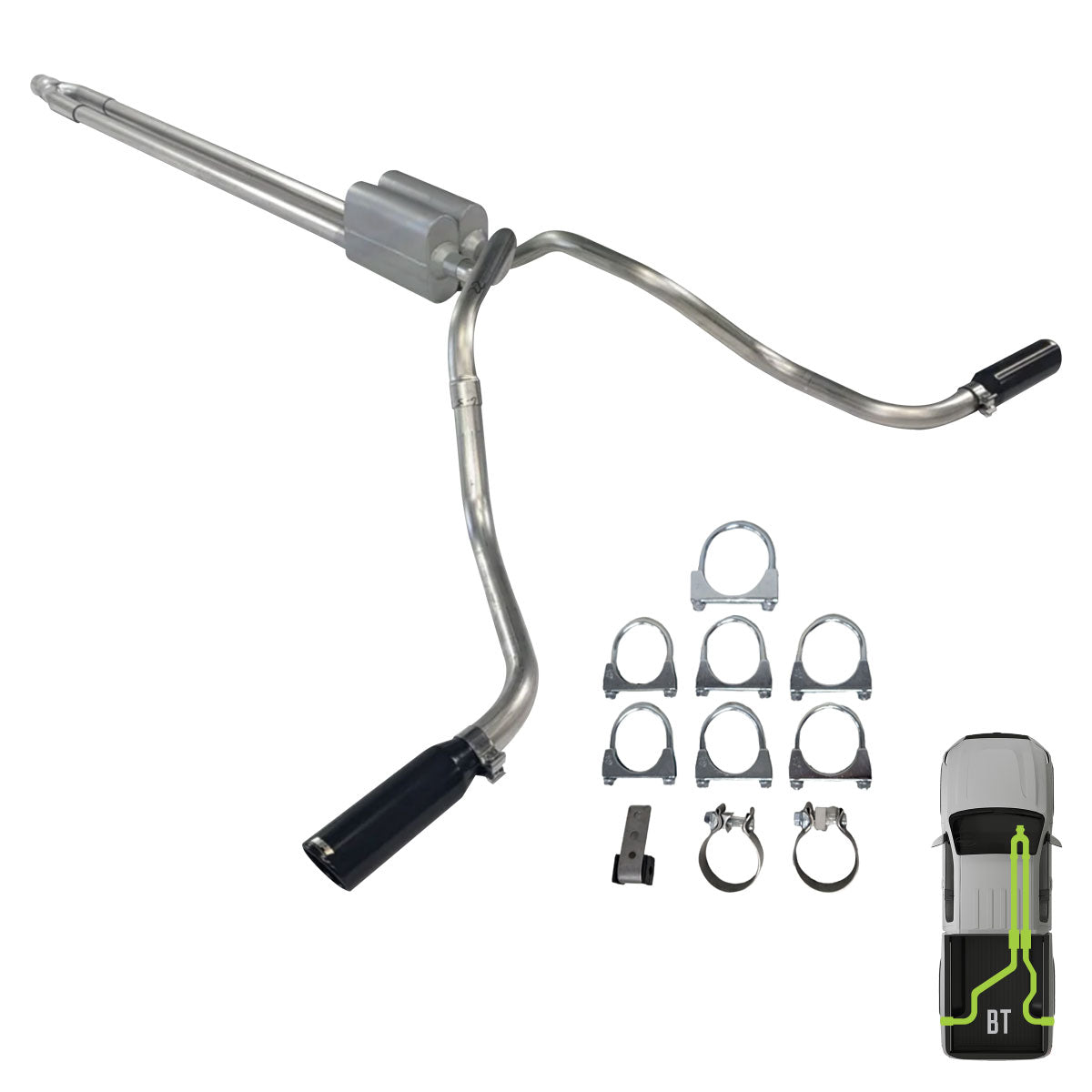 GMC/Chevy, 2019-2026, 5.3L, Clamp/On - MPI Exhaust Cat-Back Dual Exhaust Kits