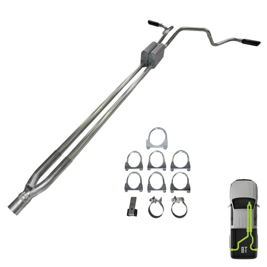 GMC/Chevy, 2012-2018, 6.0L,  Clamp/On - Truck Cat-Back Dual Exhaust Kits