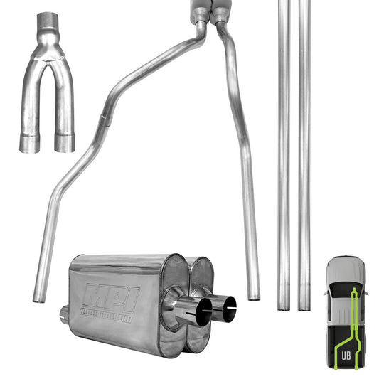 GMC/Chevy, 2007-2011, 6.0L, Stainless - MPI Exhaust Cat-Back Dual Stainless Kits