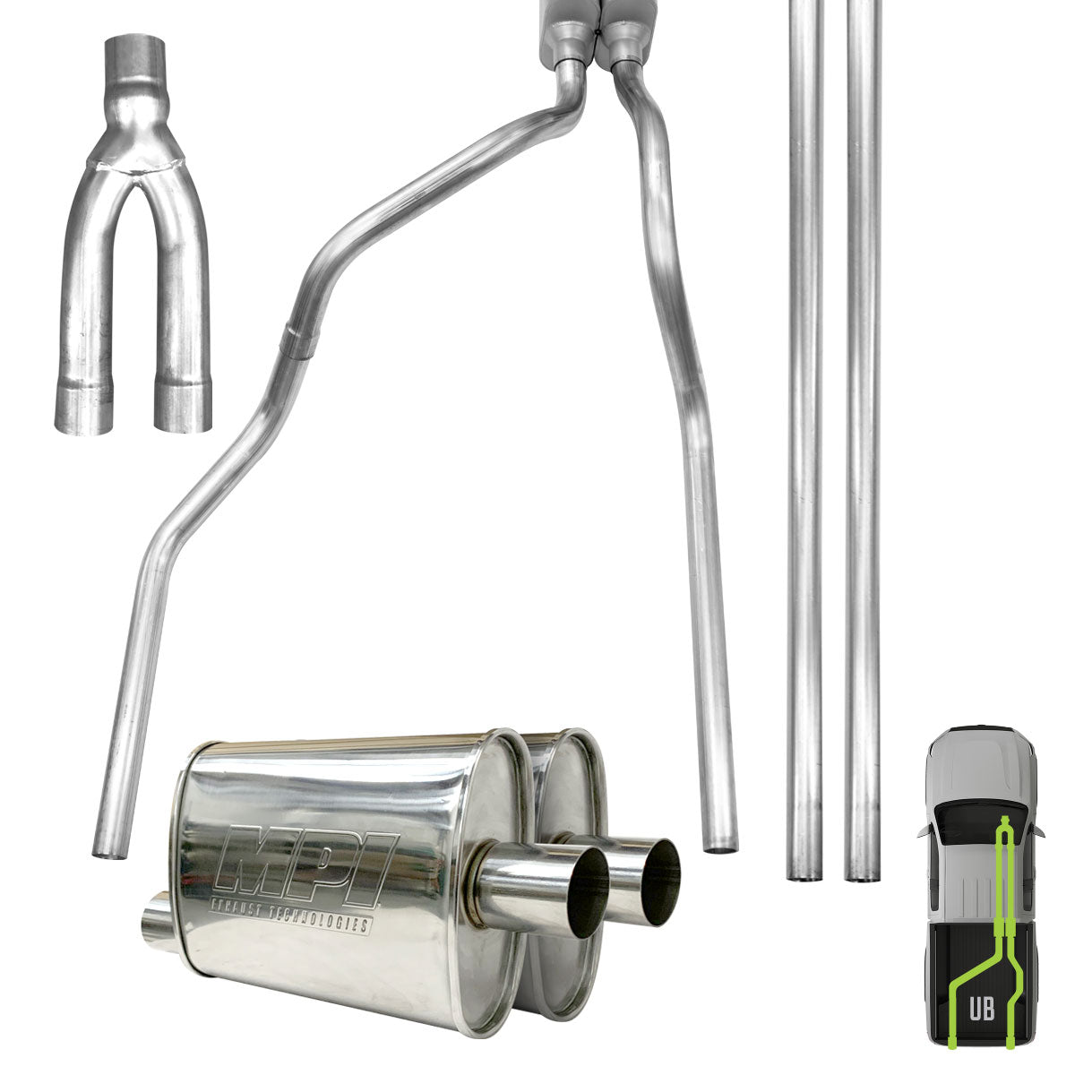 GMC/Chevy, 1999-2006, 5.3L – Stainless - MPI Exhaust Cat-Back Dual Exhaust Kits