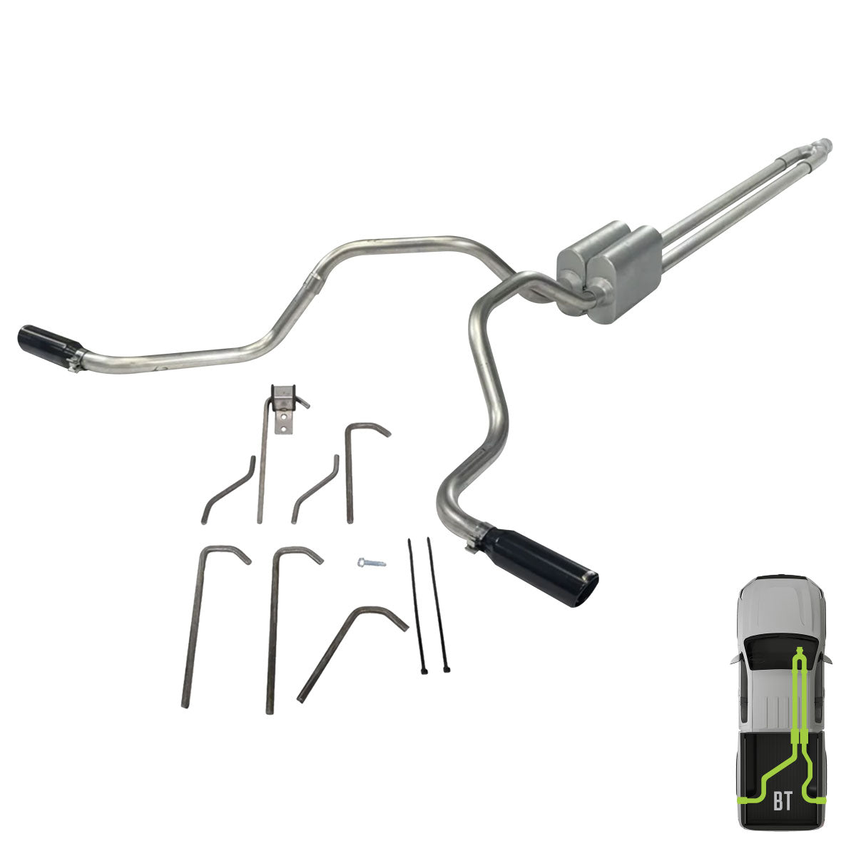 Dodge, 2004-2008, 4.8L 5.7L, Weld/On - MPI Exhaust Cat-Back Dual Exhaust Kits