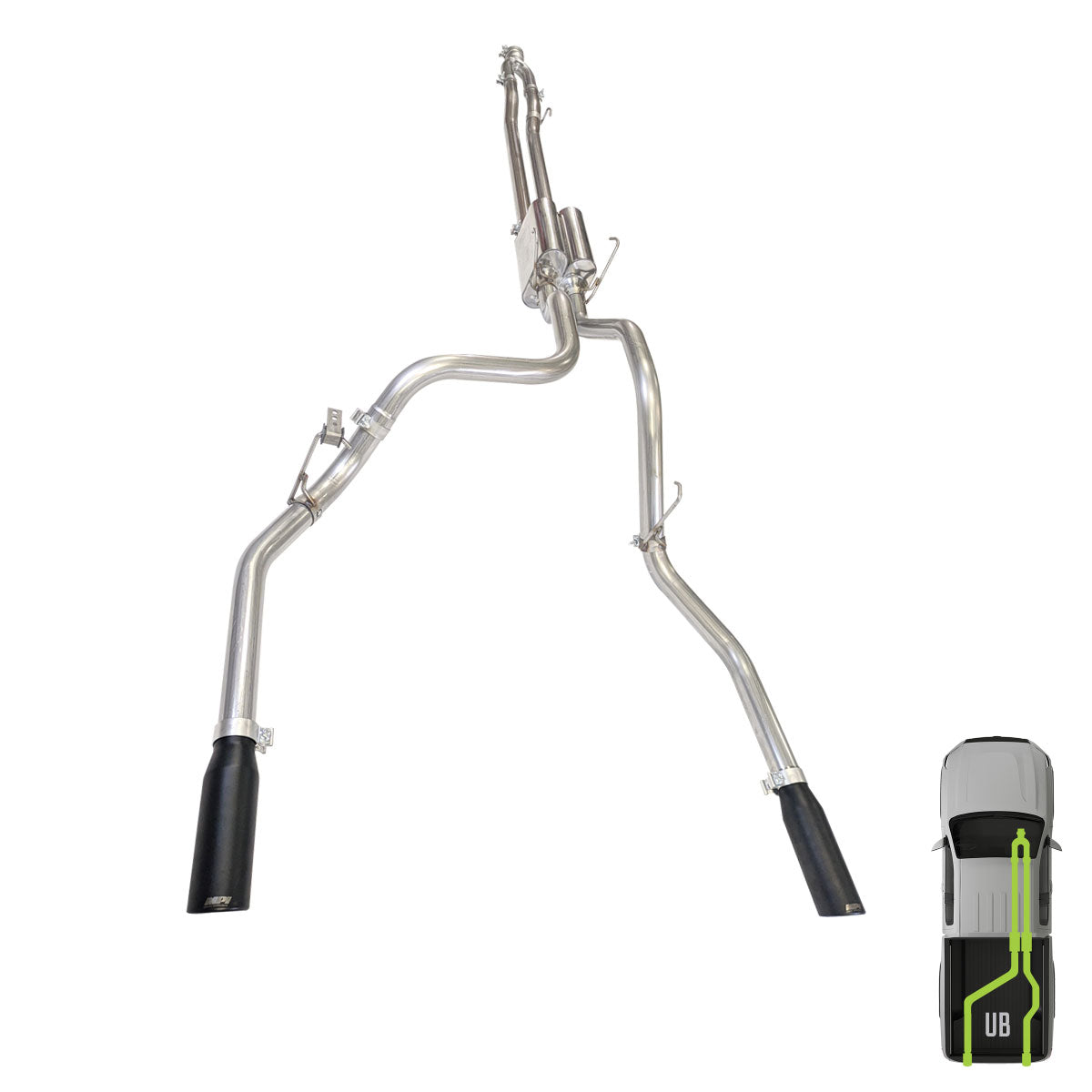 RAM, 2009-2018, 5.7L HD, Stainless - MPI Exhaust Cat-Back Dual Stainless Kits