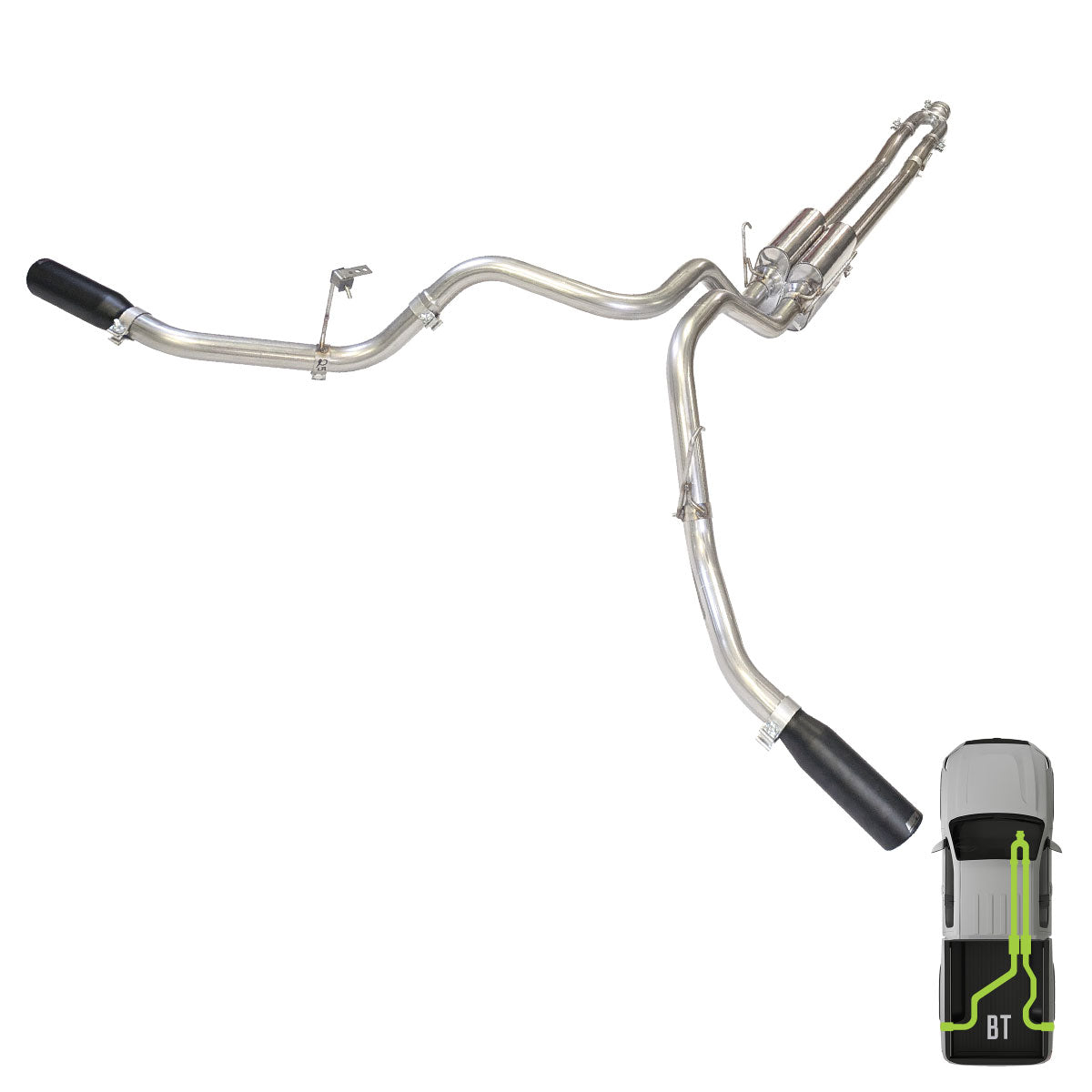 RAM, 2009-2018, 5.7L HD, Clamp/On - MPI Exhaust Cat-Back Dual Exhaust Kits