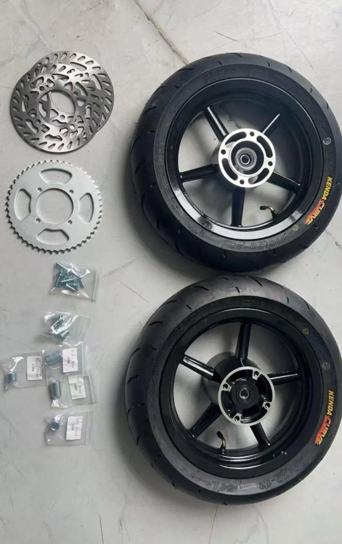 ETM RTR/LITE Supermoto 10/12 Wheel Set