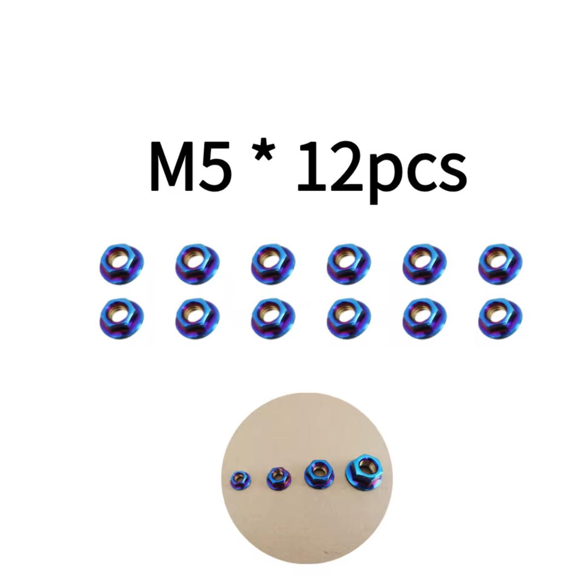 12pcs Titanium Bolt Nut