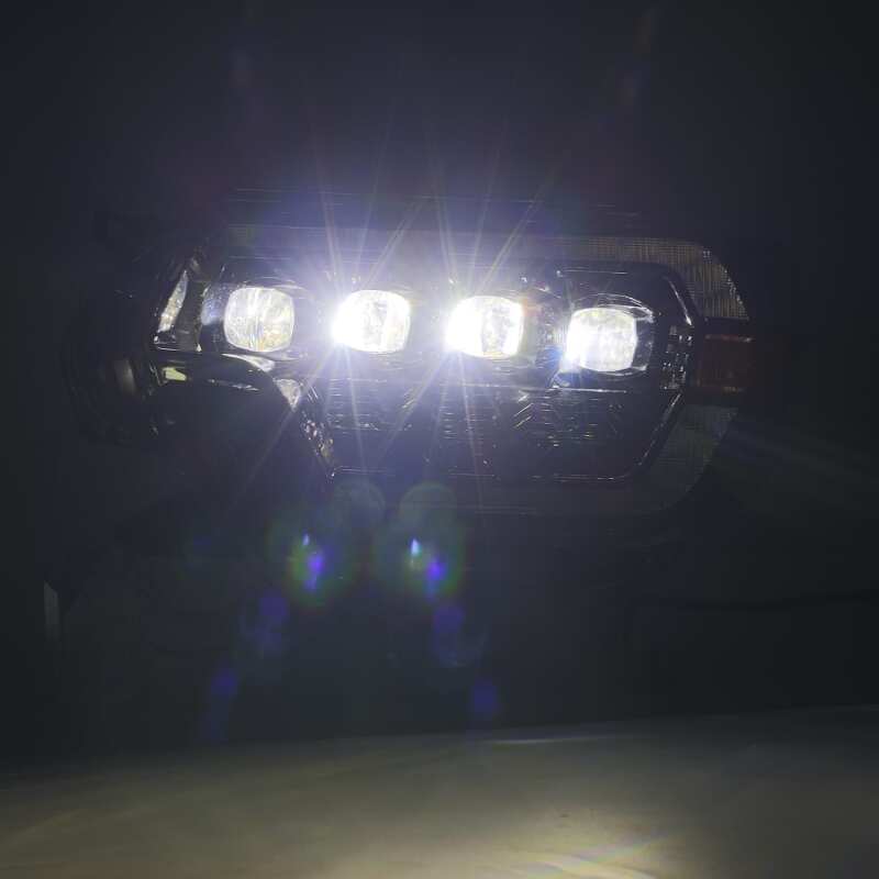 AlphaRex 12-15 Toyota Tacoma NOVA LED Proj Headlights Plank Alpha Blk w/Activ Light/Seq Signal/DRL 880752 *Discontinued