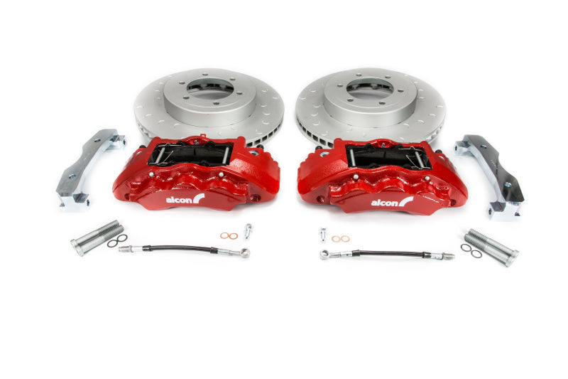 Alcon 2016+ Toyota Tacoma w/ 17in+ Wheels 352x30mm Rotors 6-Piston Red Calipers Front Brake Kit BKF1551G58