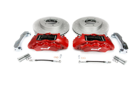 Alcon 2016+ Toyota Tacoma w/ 17in+ Wheels 352x30mm Rotors 6-Piston Red Calipers Front Brake Kit BKF1551G58