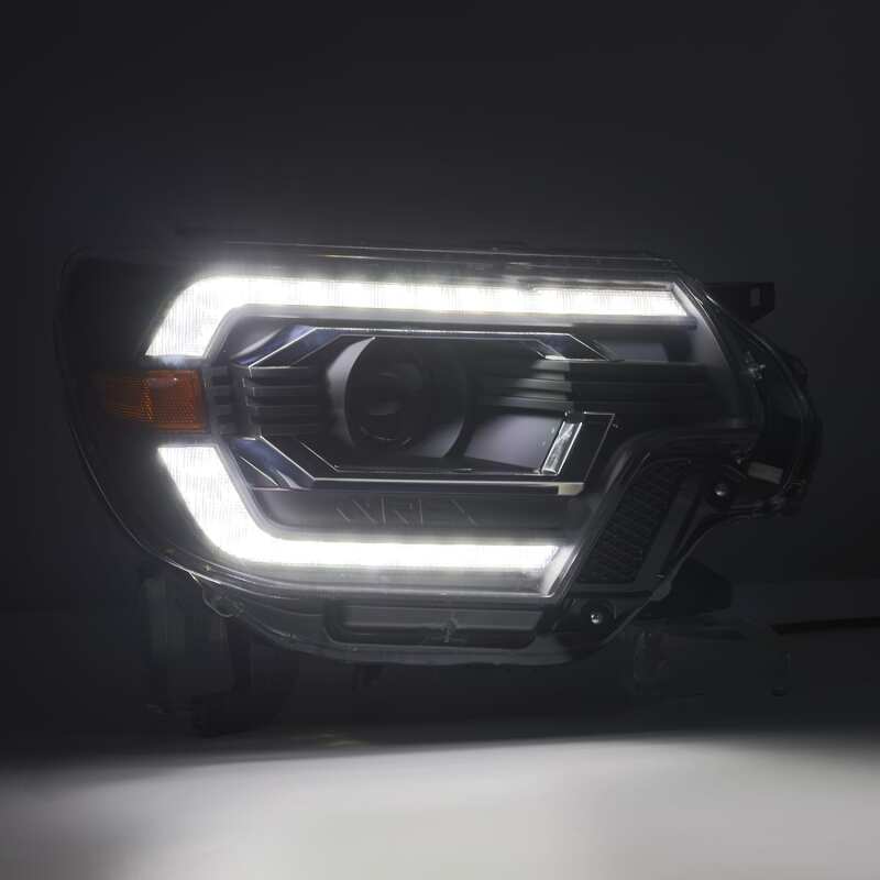 AlphaRex 12-15 Toyota Tacoma PRO-Series Projector Headlights Plank Style Black w/DRL 880749 *Discontinued