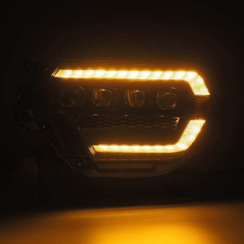 AlphaRex 12-15 Toyota Tacoma NOVA LED Proj Headlights Plank Alpha Blk w/Activ Light/Seq Signal/DRL 880752 *Discontinued