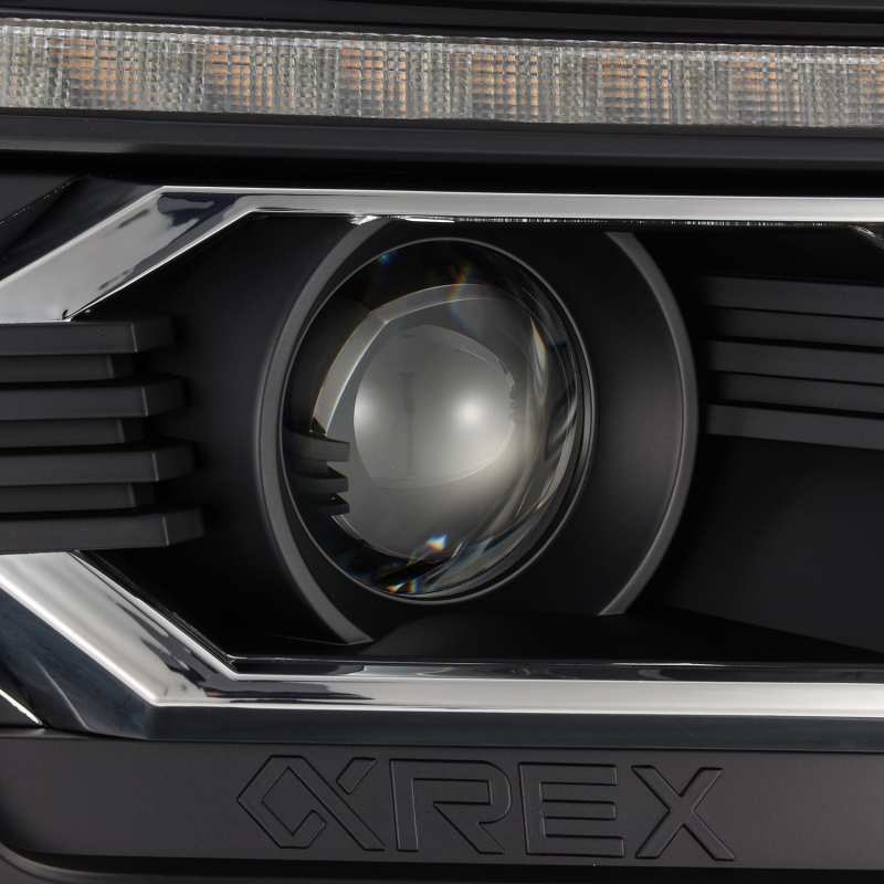 AlphaRex 12-15 Toyota Tacoma LUXX LED Projector Headlights Plank Style Black w/DRL 880751 *Discontinued