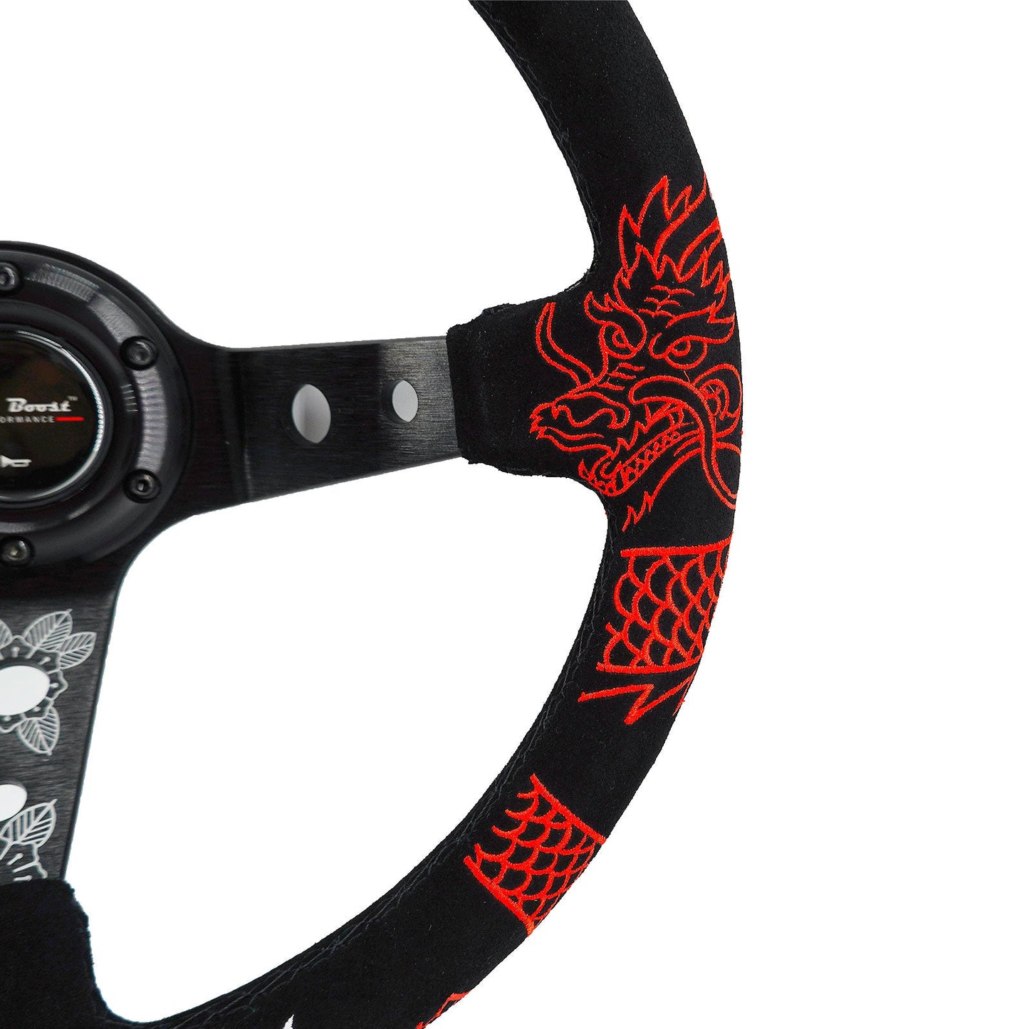 Track Ready Deep Dish Steering Wheel + Short Hub Adapter Kit For Honda Acura
