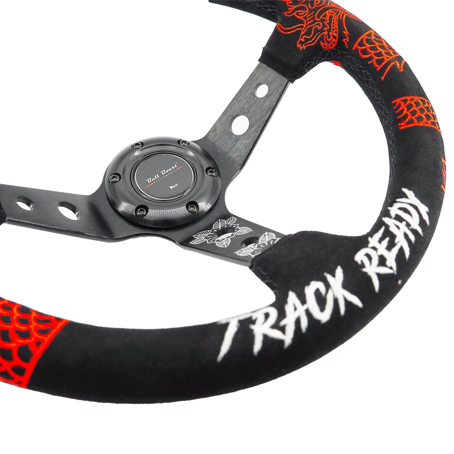 Track Ready Deep Dish Steering Wheel + Short Hub Adapter Kit For Honda Acura