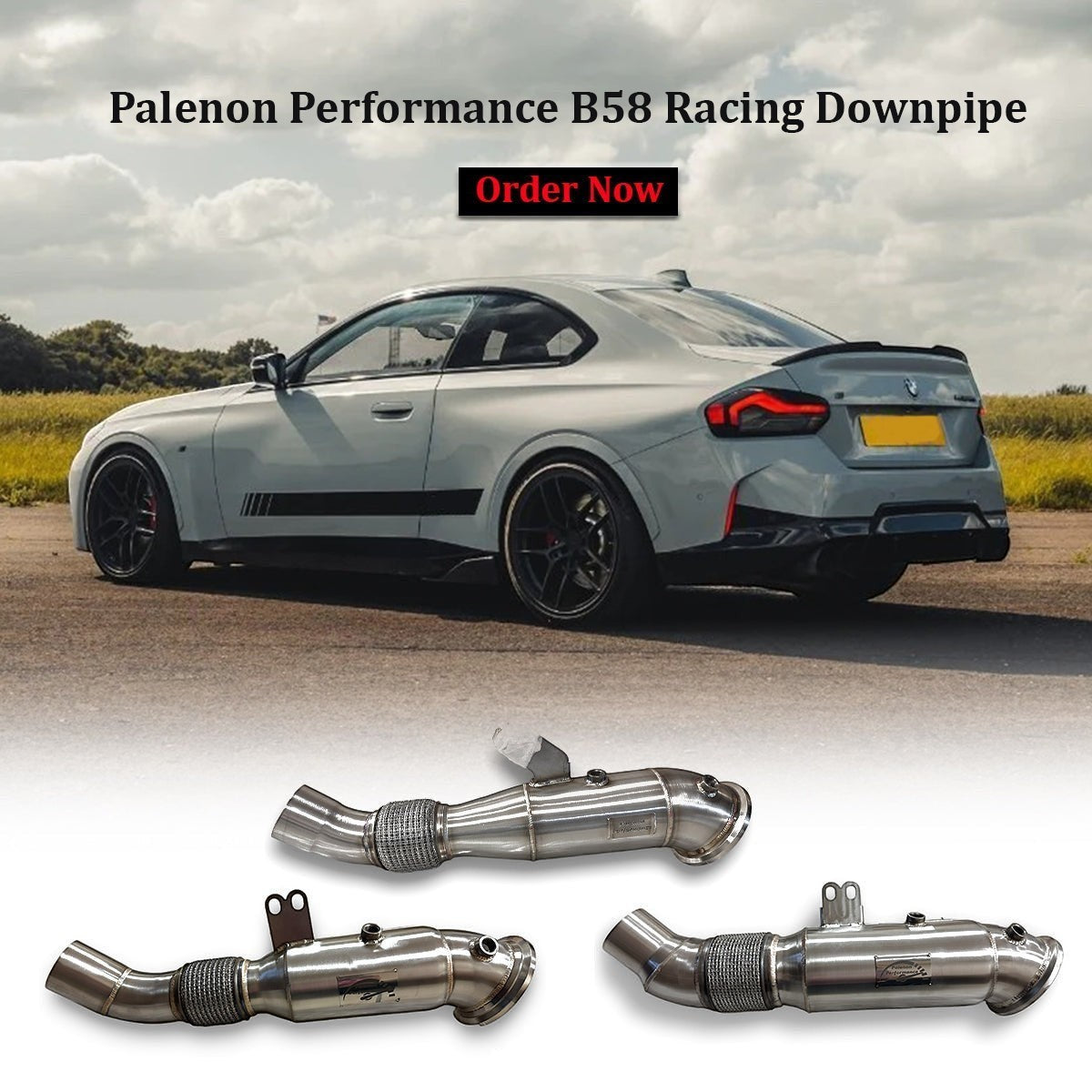 Supra & BMW B58 Racing Downpipe - M340i, M440i, M240i, 340i, 440i, 540i, 640i, 740i, X3, X4, X5, X6, X7