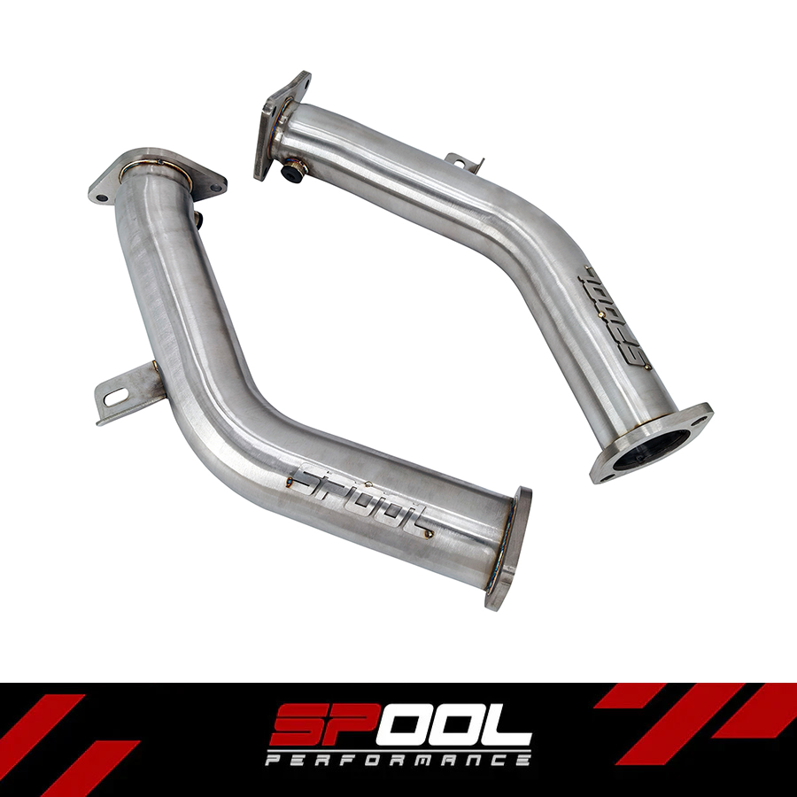 Spool 3 Inch VR30DDTT Lower Downpipes Upgrade [Race Downpipes] | Infiniti Q50 Q60 RZ34 [VR30]